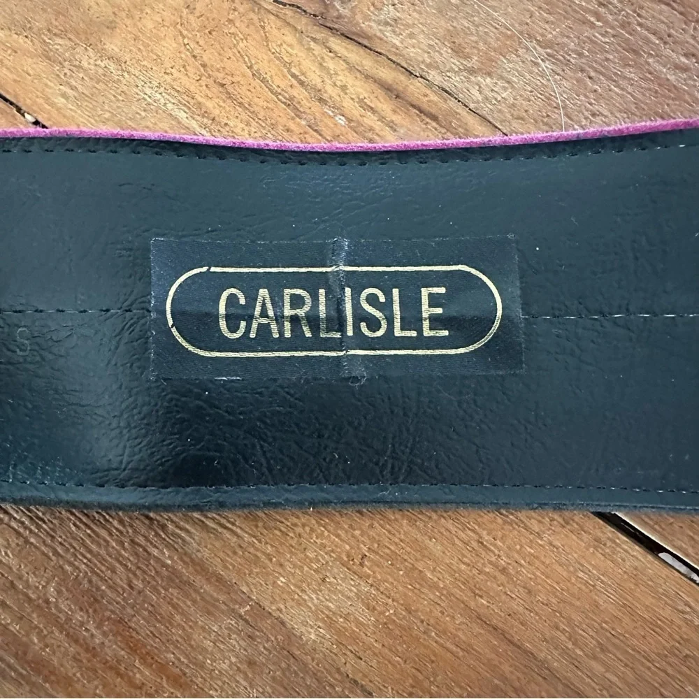 Vintage Carlisle Pink Gray Suede Belt - Picture 3 of 5